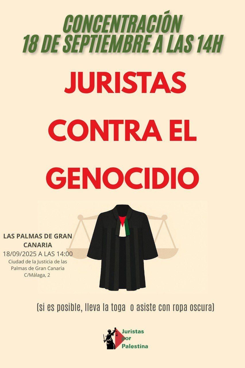 Cartel de la convocatoria para la protesta en Gran Canaria.