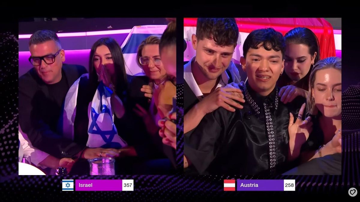 Pantalla partida de Eurovisión 2025