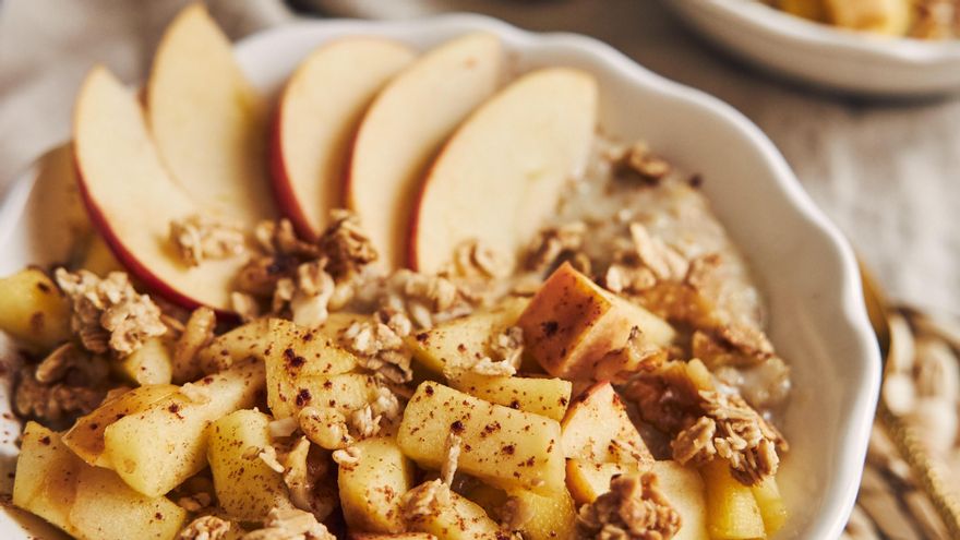 Crumble de mazana con maíz