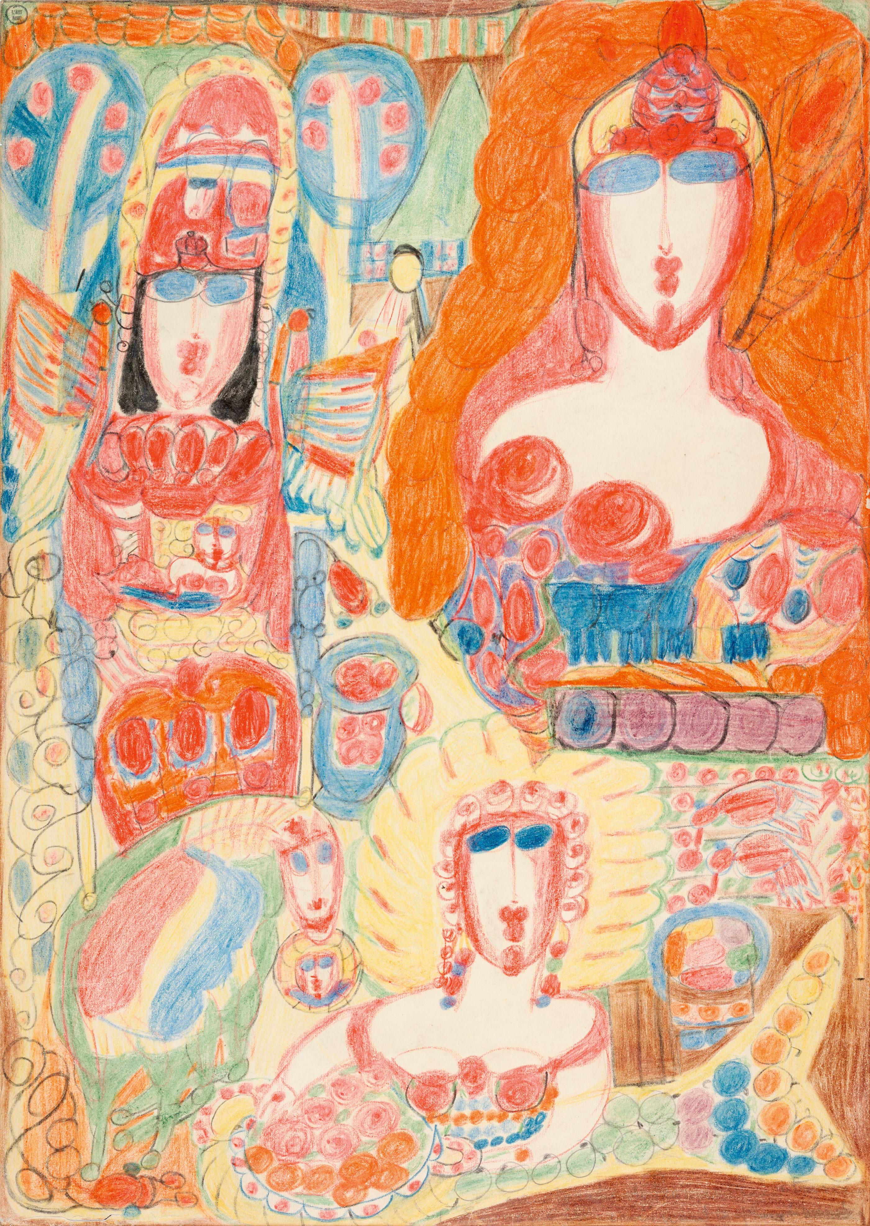 'Sin título', entre 1946 y 1947 de Aloïse Corbaz