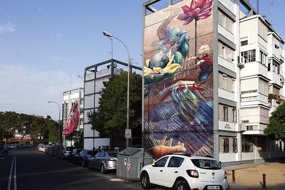 Proyecto Arte para todos, en el Polígono Sur de Sevilla.