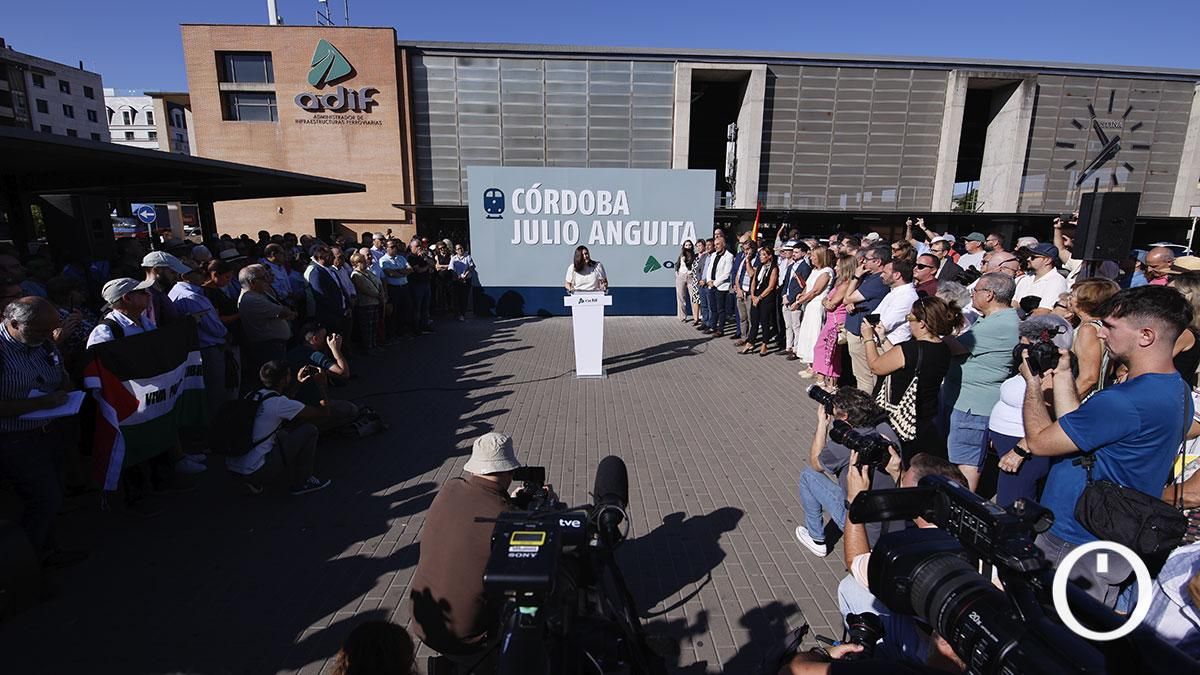 Presentación del cambio de la nueva denominación oficial de la Estación de Córdoba - Julio Anguita