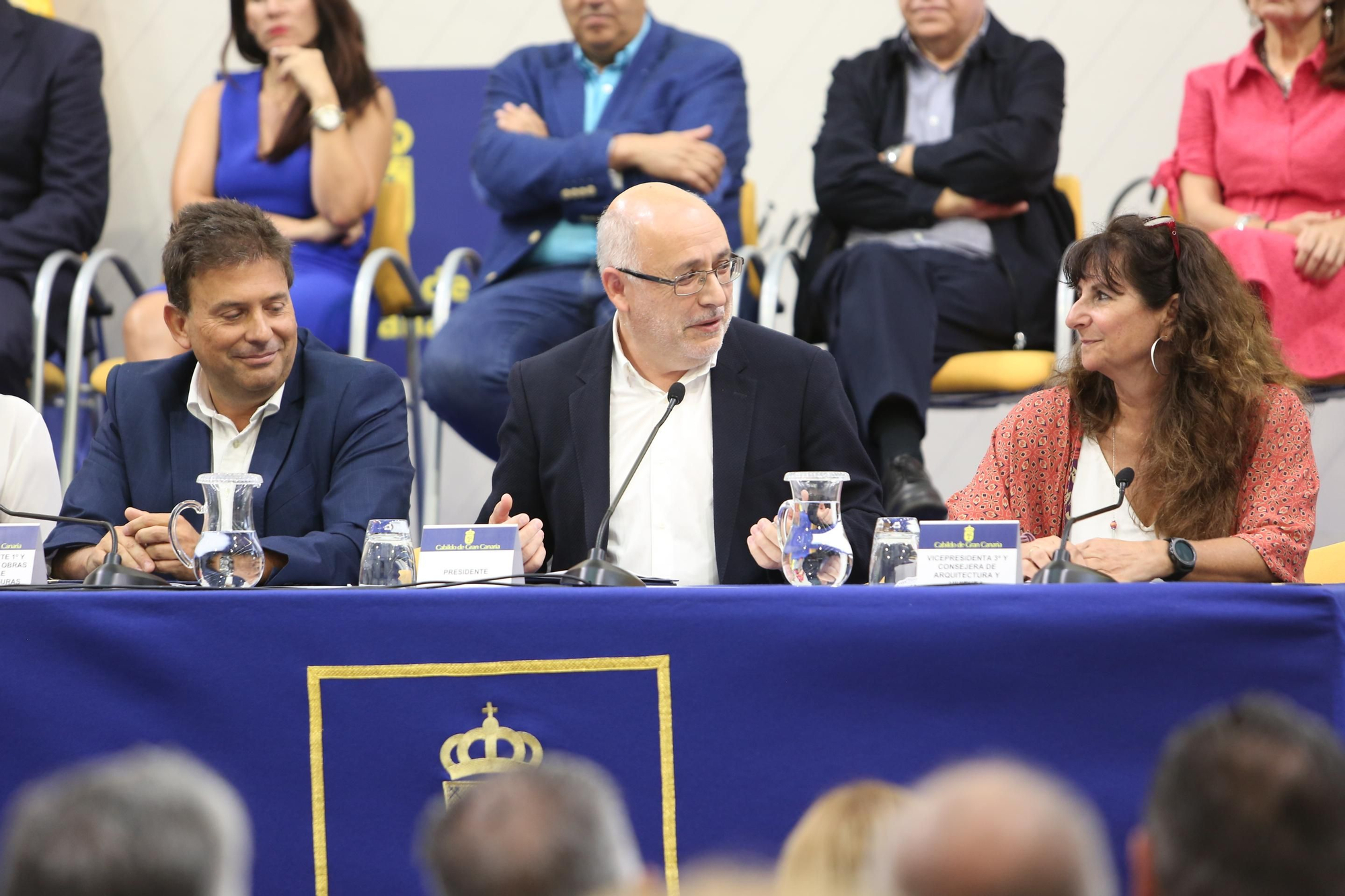Luis Ibarra, Antonio Morales y Conchi Monzón en la presentación del pacto.