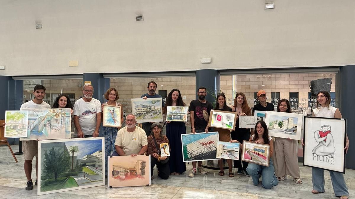 Cuando un hospital se convierte en lienzo: 16 artistas pintan el día a día del Reina Sofía.