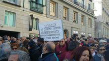 Imagen de archivo de una manifestación contra la subida del 0,25% de las pensiones durante el Gobierno de Rajoy.