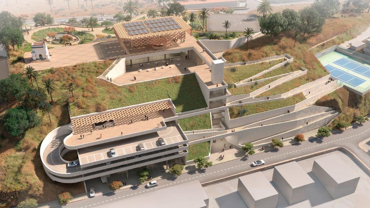 Recreación del futuro parque urbano en Montaña de Tenisca.