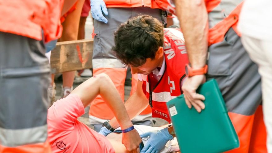 Cruz Roja hace balance de los Sanfermines: 39 traslados en los encierros y un total de 980 personas atendidas