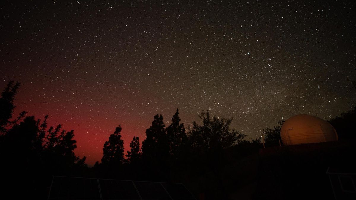 Las auroras boreales captadas desde Canarias, en imágenes