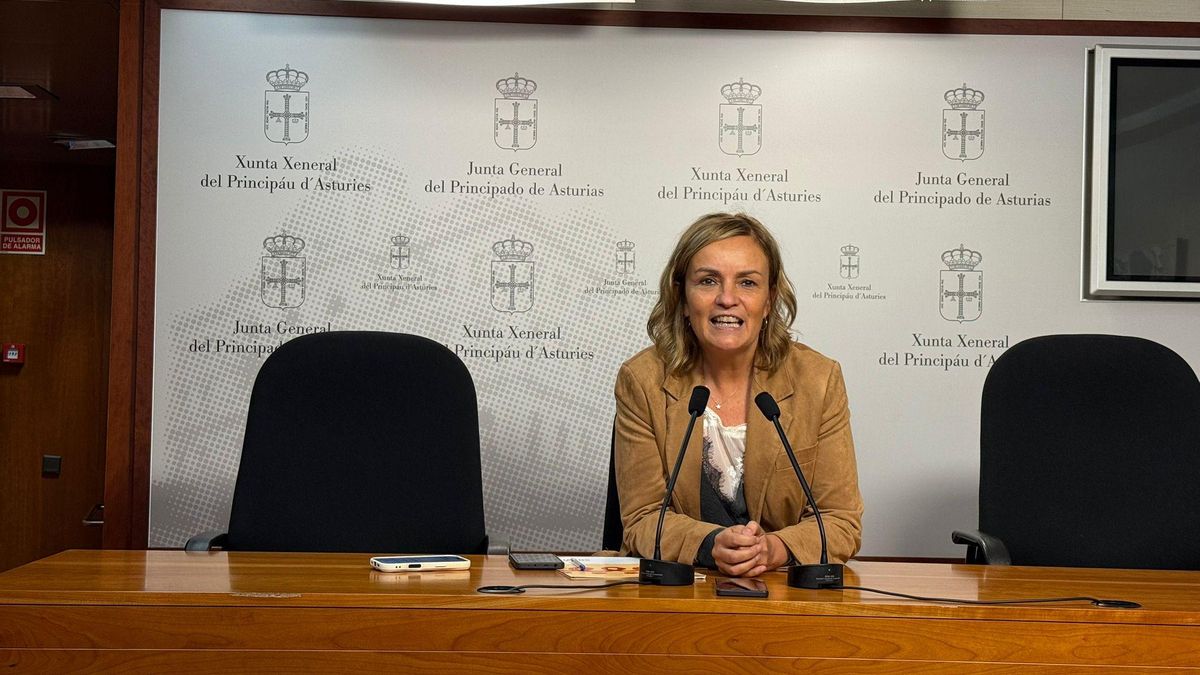 Covadonga Tomé, durante la valoración del discurso de Barbón.