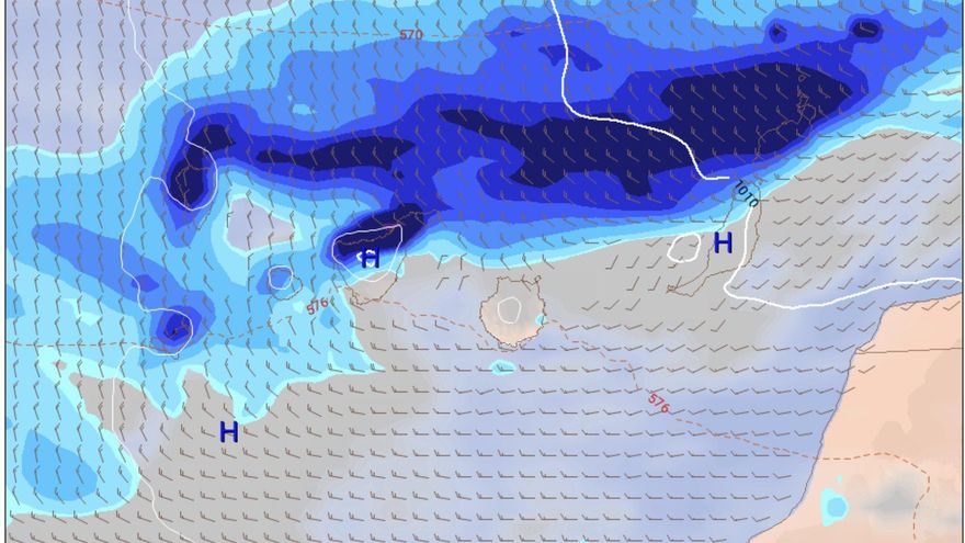 Adiós a la ola de calor: los modelos meteorológicos prevén la llegada de un frente con abundantes lluvias en Canarias