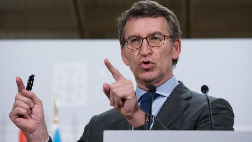 Feijóo, en la rueda de prensa posterior al Consello de la Xunta.