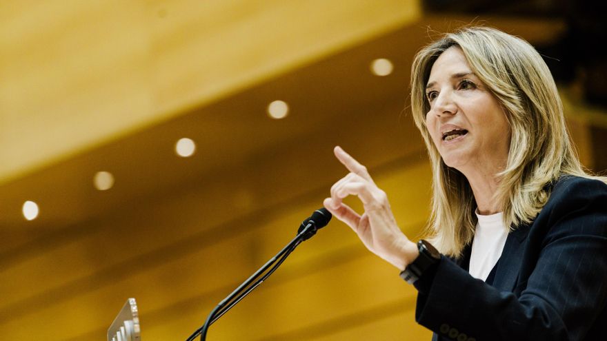 Archivo - La portavoz del PP en el Senado, Alicia García, interviene en el Senado, a 28 de enero de 2025, en Madrid (España).