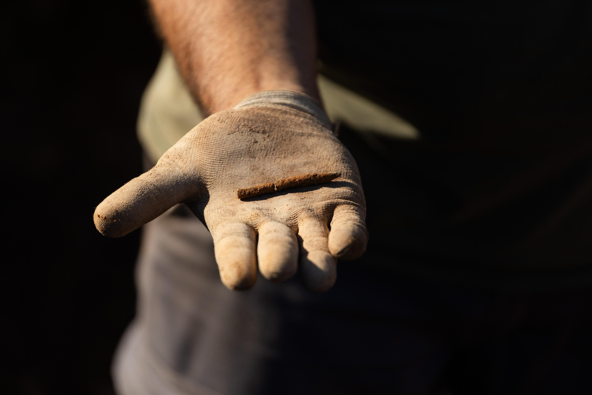 Punzón hallado durante las excavaciones