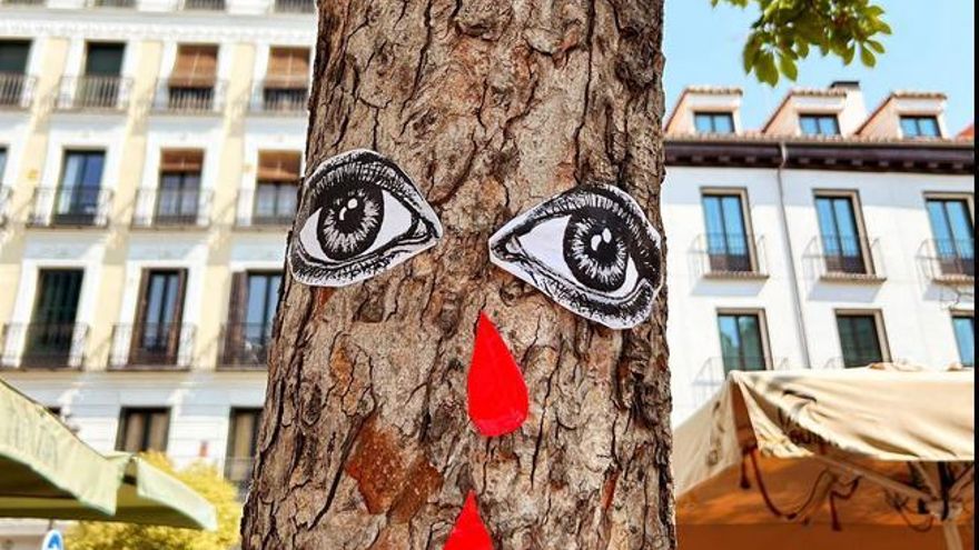 Abrazar árboles para salvarlos: vecinos de la Plaza de Santa Ana convocan una concentración contra la tala este martes