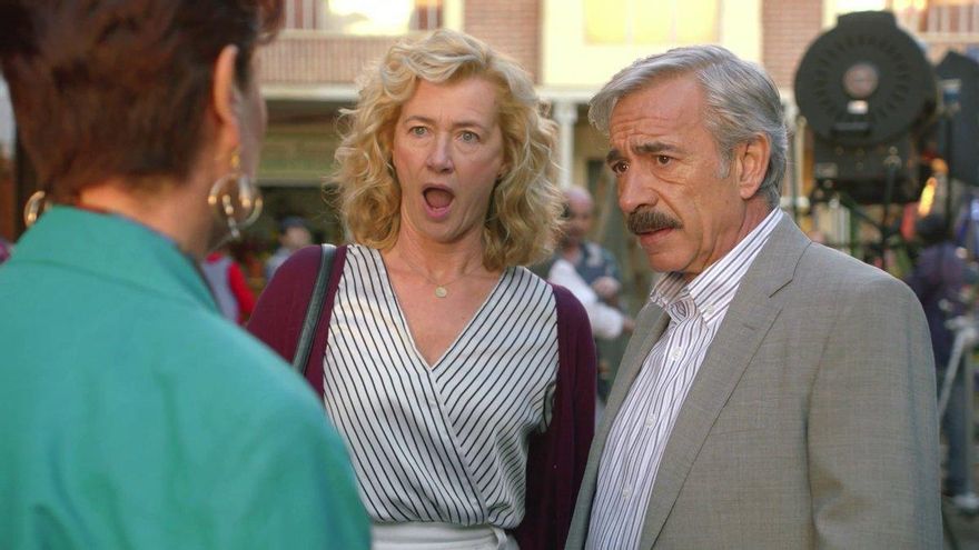 Merche y Antonio en el rodaje