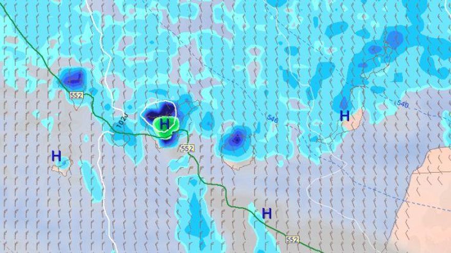 Nieve, calima y lluvia durante días en Canarias: los modelos de predicción vaticinan la llegada de una gran borrasca