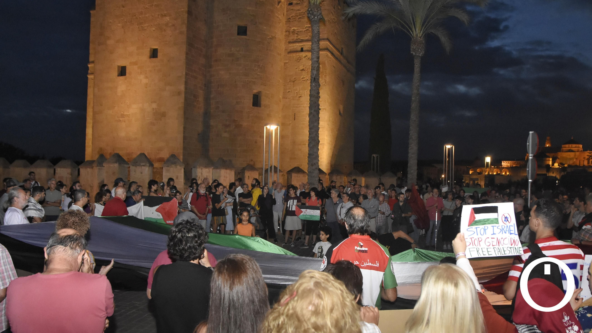 Concentración en solidaridad con el pueblo palestino.