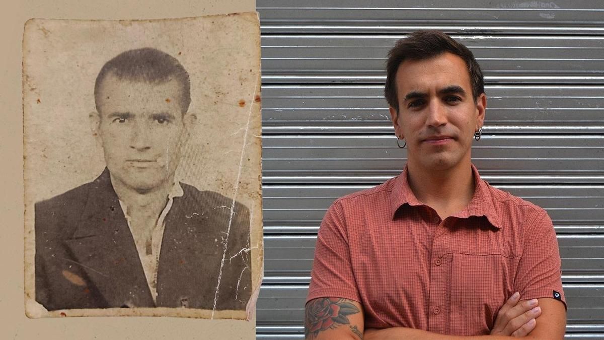 Arnau Fernández Pasalodos y su bisabuelo, Manuel Sesé Mur, asesinado en enero de 1948 por dos guardias civiles