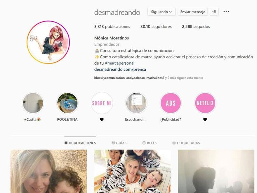 Desmadreando en su cuenta de Instagram