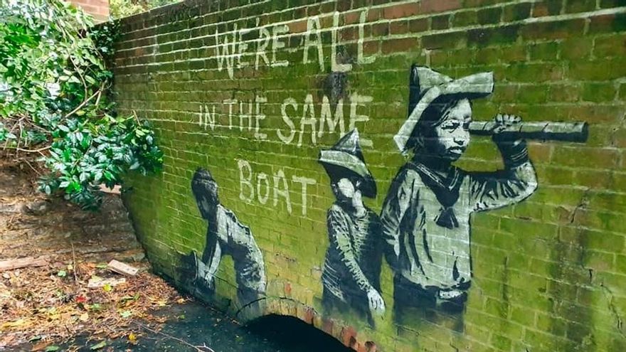 Creen que Banksy es el autor de varias obras aparecidas en tres localidades inglesas