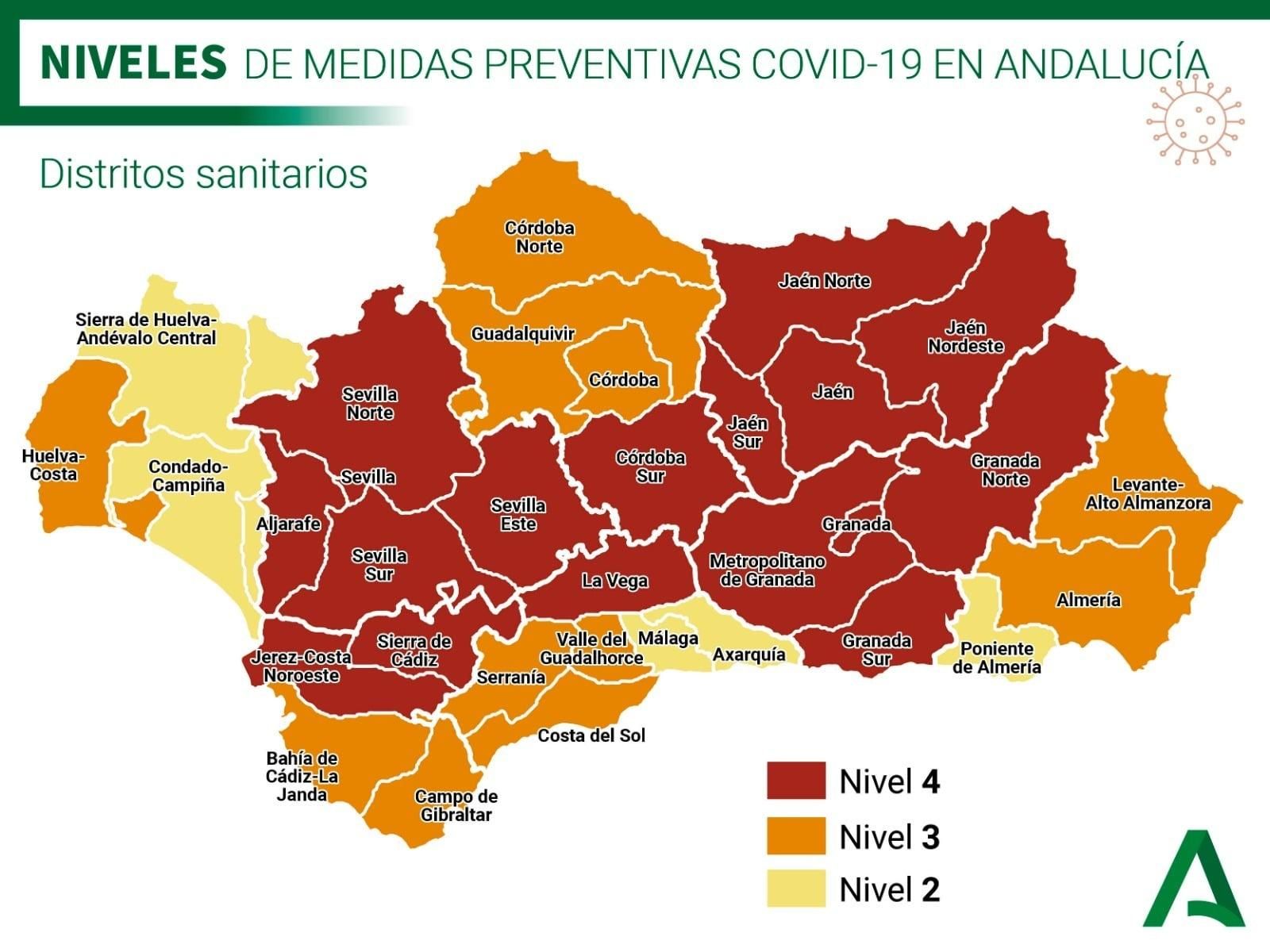 Distritos sanitarios de Andalucía