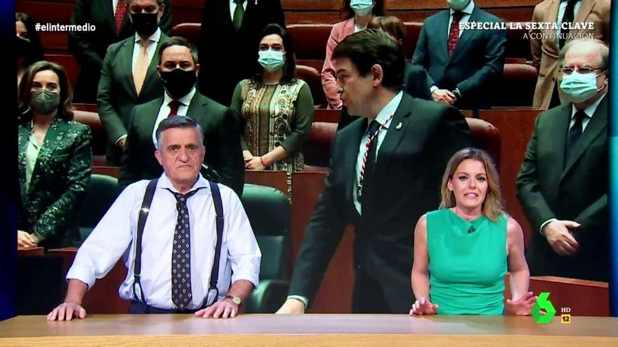 'El Intermedio' ironizó primero con el empujón de Miguel Ángel Rodríguez, para luego denunciar su actitud