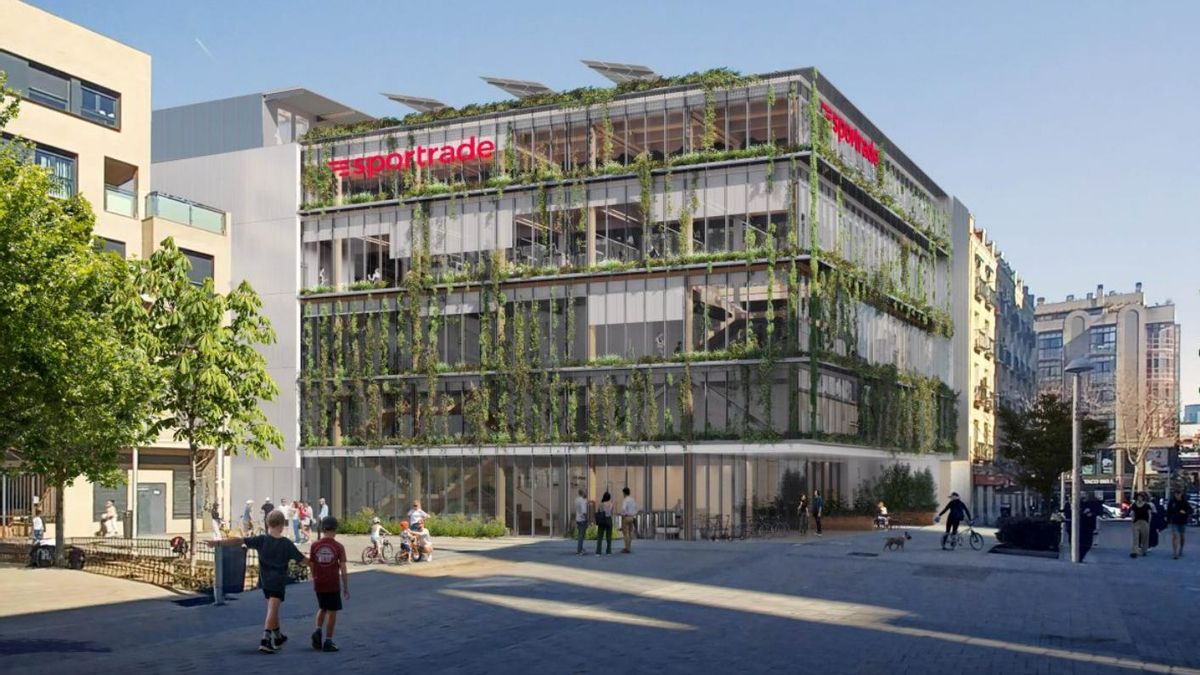 Recreación del futuro polideportivo de Cuatro Caminos