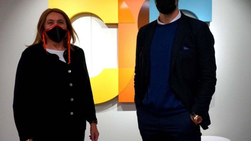 María Díaz de la Cebosa y Fernando Sanz en la grabación del programa