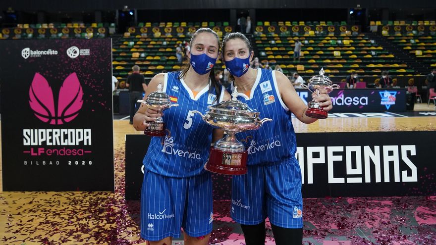 Leo Rodríguez y Maite Cazorla levantan la Supercopa LF Endesa