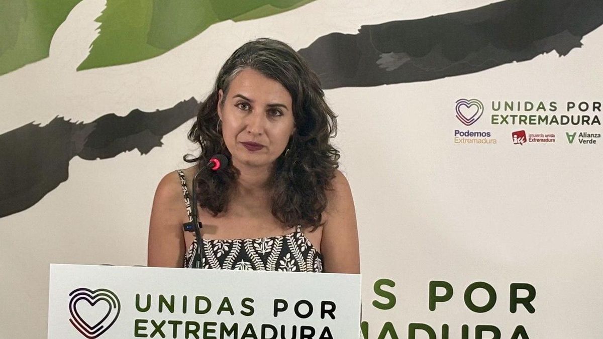 La portavoz de Unidas por Extremadura, Irene de Miguel, este lunes