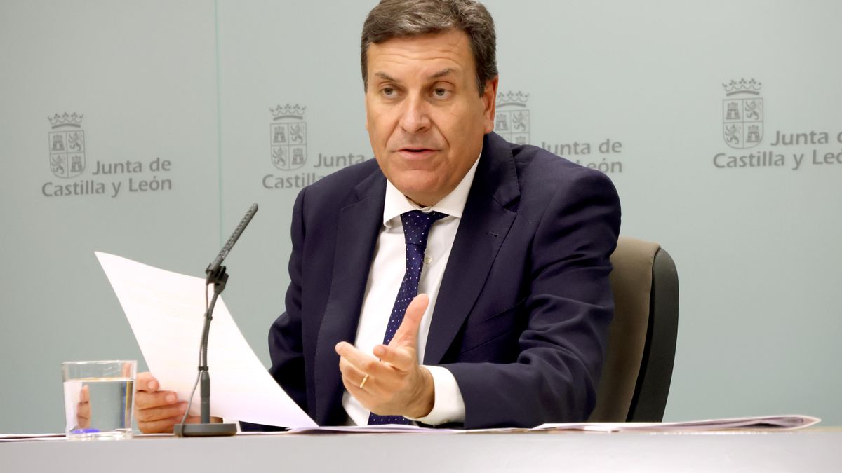 El portavoz de la Junta de Castilla y León, Carlos Fernández Carriedo, este jueves.