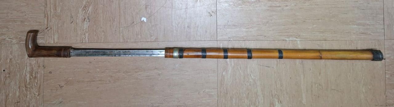 Bastón del sereno de Vicálvaro, con el estilete en su interior.