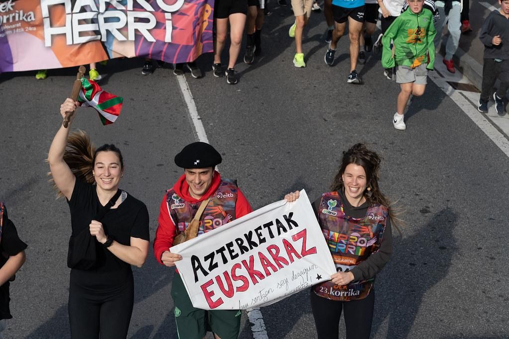 Así han sido los primeros kilómetros de la Korrika de 2024, en imágenes