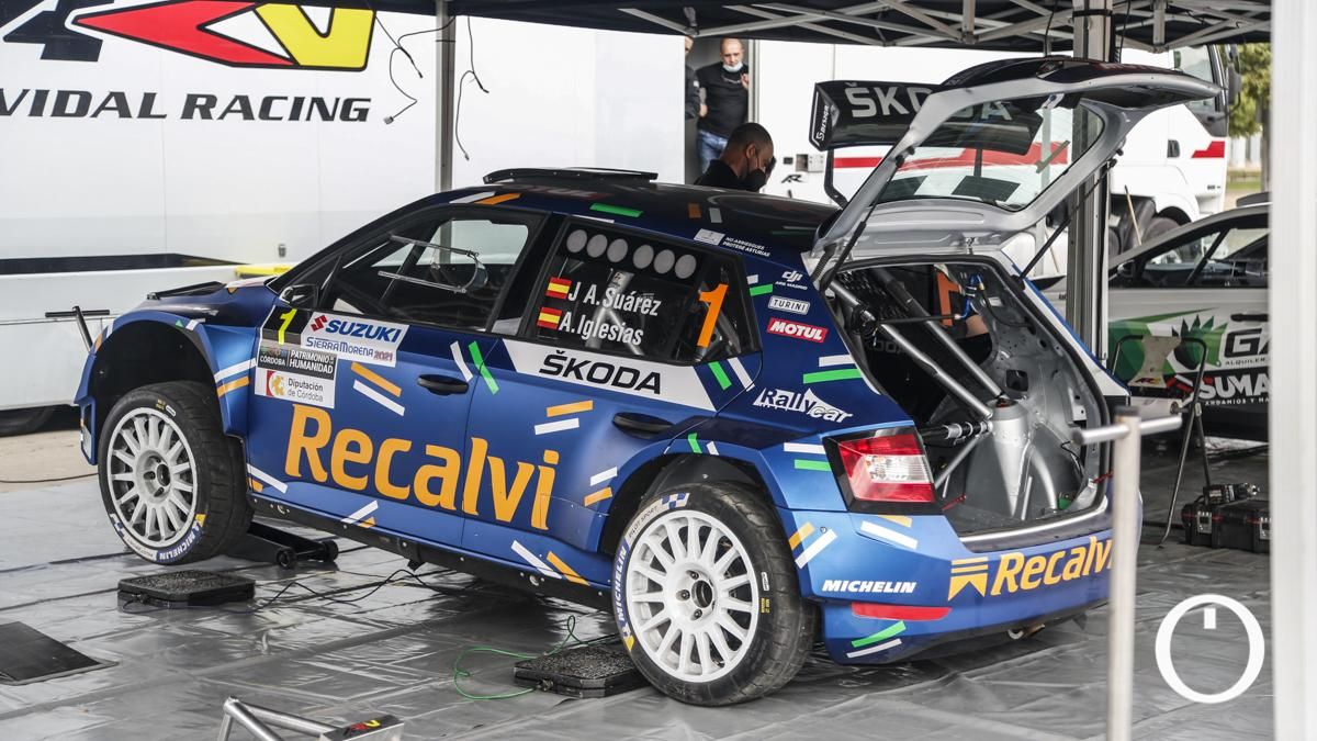 Parque cerrado del XXXVIII Rallye Sierra Morena