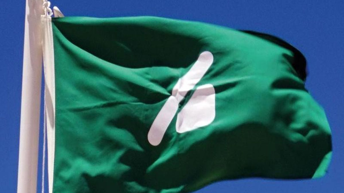 Bandera verde con el código ColorADD