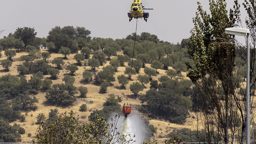 El incendio de Toledo, perimetrado al 90 %, pero las condiciones meteorológicas son malas