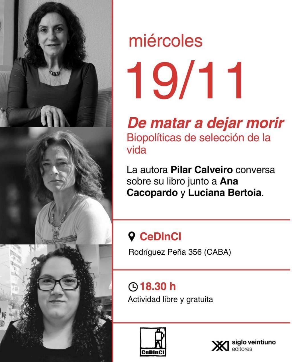La presentación del libro de Pilar Calveiro.