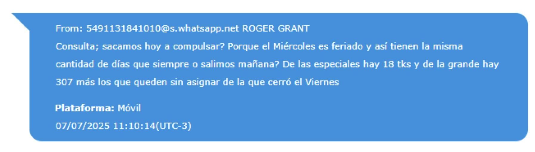 Otro de los chats donde se revela la trama de corrupción en ANDIS.