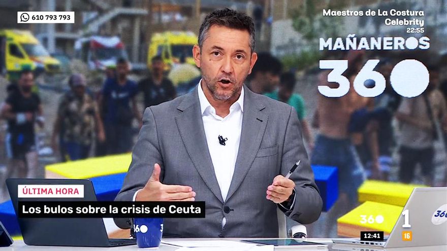 'Mañaneros' desmiente el bulo de Hermann Terstch que acusa a RTVE por un vídeo de Ceuta: "Son imágenes de la TV belga"