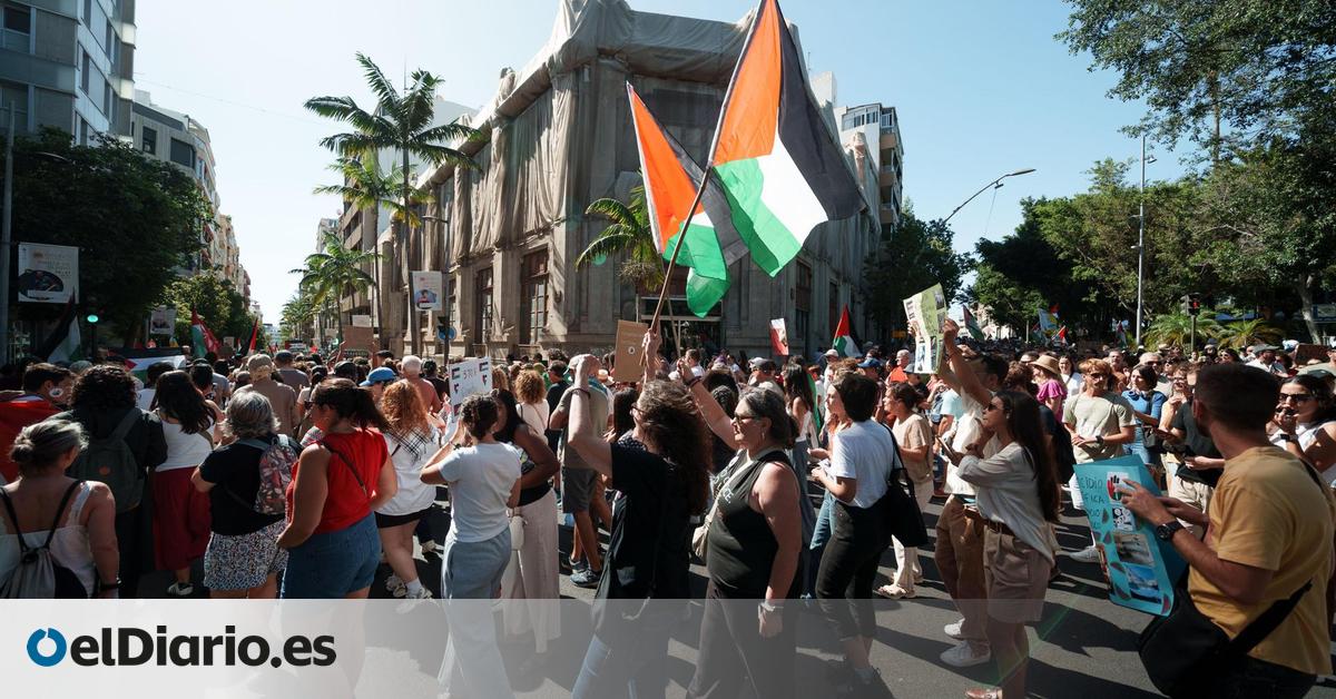 Nueva manifestación multitudinaria en Tenerife para denunciar el genocidio de Israel en Gaza