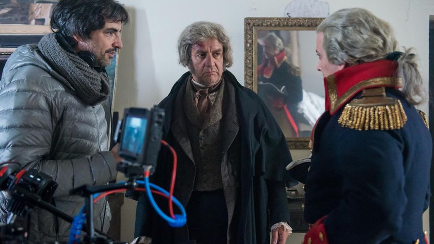 El director Jorge Dorado, Pedro Casablanc y Luis Callejo