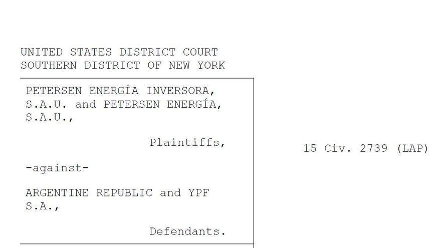 Una jueza de EE.UU. cree que los Eskenazi están detrás de un juicio millonario contra YPF