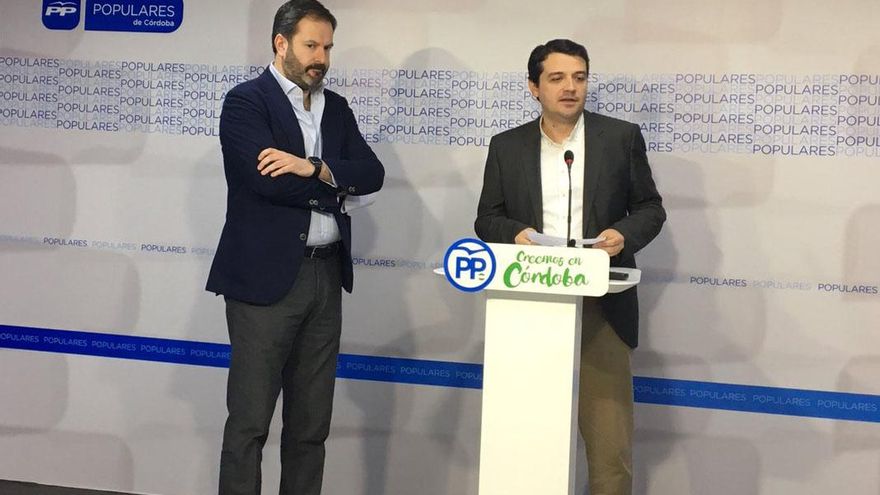 Adolfo Molina y José María Bellido, en la sede del PP.