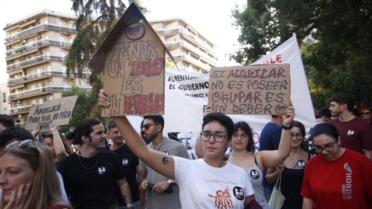 Manifestación por la vivienda en Córdoba.