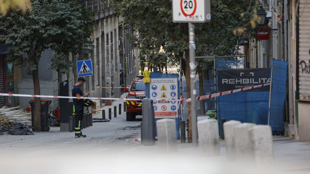 El centro de Madrid este miércoles, dos días después del derrumbe de un edificio