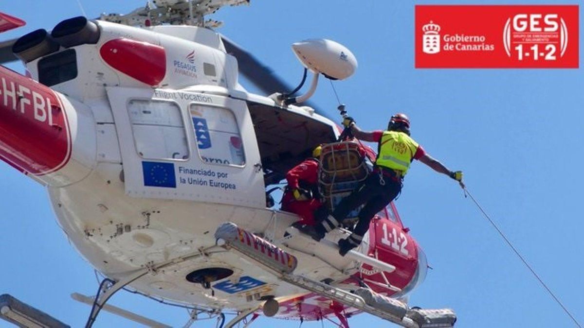 Helicóptero de rescate del GES.