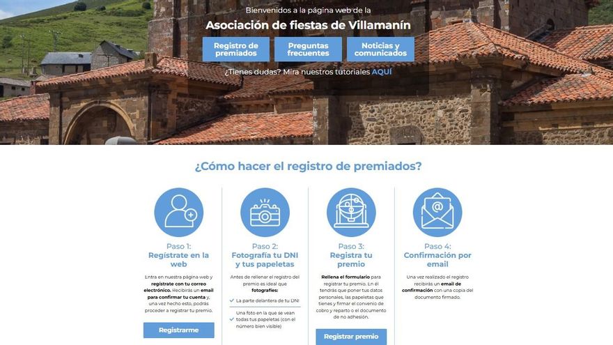 La Comisión de Fiestas de Villamanín estrena la web para tramitar el cobro del Gordo de Lotería