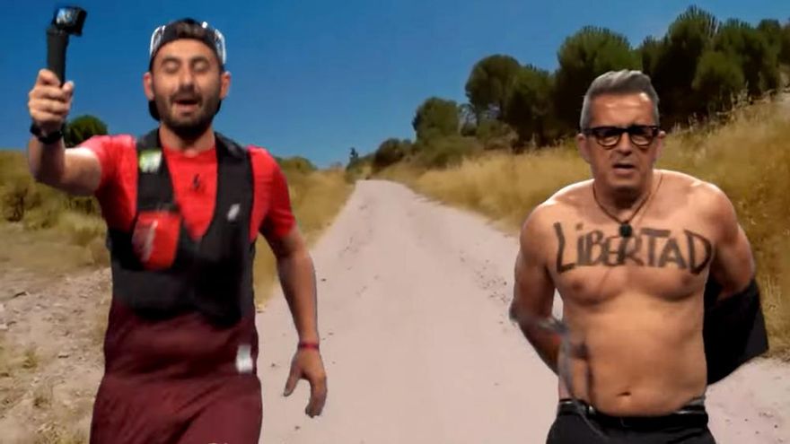 Buenafuente, sin camiseta y 'a la carrera' durante una entrevista en 'Late Motiv': "Yo hago tele por momentos así"