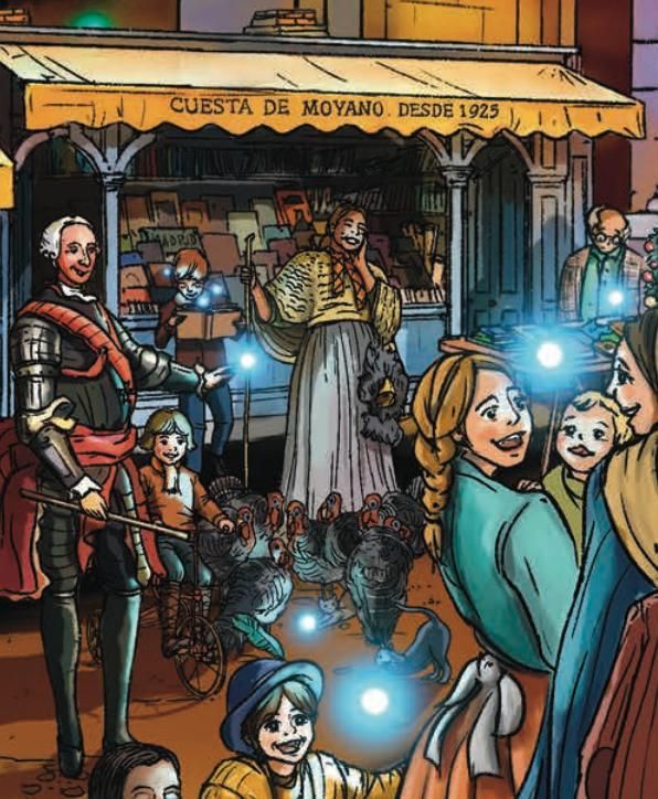 Carlos III en el cartel del Ayuntamiento de Madrid para Navidad