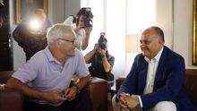 Joan Ribó (Compromís) junto a Joan Calabuig (PSPV)